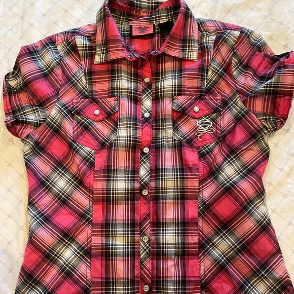 Harley Davidson Button Up Short Sleeve Shirt - Picture 7 of 7